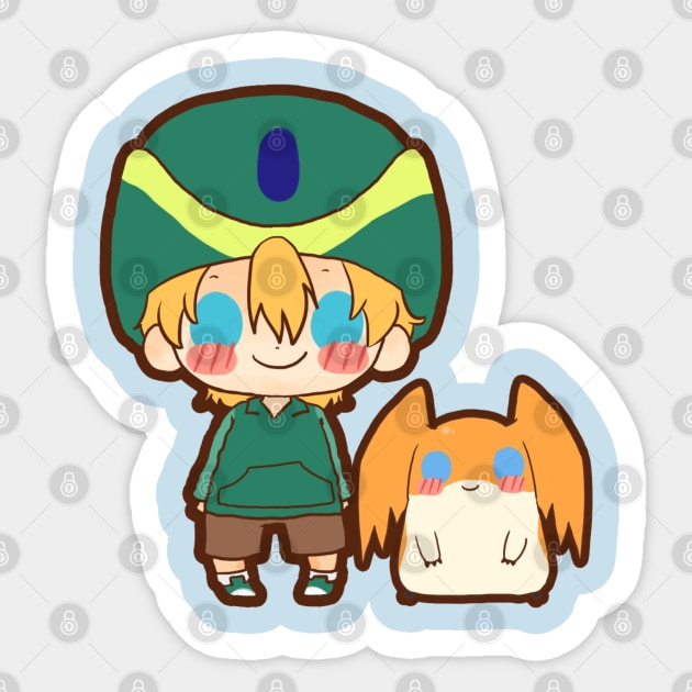 tk & patamon Sticker by Potaaties